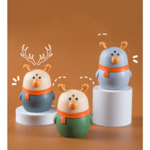 유별난상점 사슴 원터치 이쑤시개통 이쑤시개 디스펜서 요지 이쑤시개 케이스 비접촉 식당개업선물, 그린