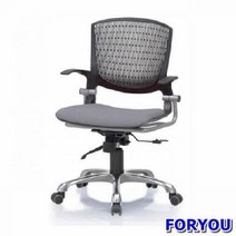 ForU60 사원용 회전의자 멜론 팔유 사출 쿠션 발 바퀴의자 책상의자 컴퓨터의자, 블랙 그린