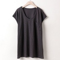 미시옷 0012RL805 포켓 브이 나시 티 WW 빅사이즈 여성의류