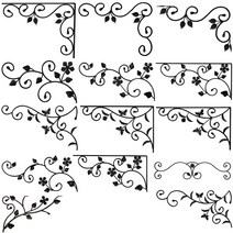 코너단조 철단조 단조장식 벽장식 단조 벽단조 철코너, 10.HC-17 검정엔틱 500x300mm