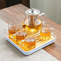 MONTHERIA 몬테리아 다기세트 선물용다기 도자기 찻잔 세트 휴대용다도세트 명절 선물 내열유리 스테인레스 필터 티포트, A스타일×1