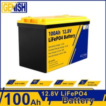 인산철배터리 12v 100ah lifepo4 배터리 새로운 내장 bms 충전식 배터리 리튬 철 인산염 셀 diy 골프 카트 보트 rv 태양계, 12v 100ah-1pcs