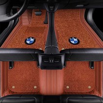 BMW 코일매트 525LI 530LI 3시리즈 5시리즈 X4 X5 X6, (나파가죽) 브라운+벨벳