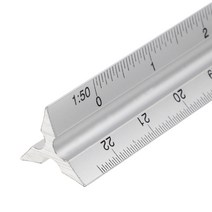 측량 30cm 알루미늄 금속 삼각형 스케일 건축가 엔지니어 기술 눈금자 12 