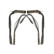 오토바이 프린지 그립 커버 가죽 핸드 카페 레이서 브레이크 레버 할리 인도 Bobber 크루저 자전거에 대한 Tassels, Khaki