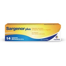 Sargenor 아르기닌 비타민 C 및 마그네슘을 기반으로 한 Sargenor Plus 식품 보조제 14 개의 발포성 정제 63 Gr, 1개