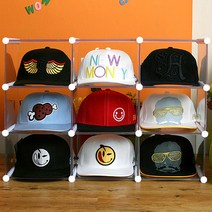 엠블럭 B타입 3층x3칸 9칸형(뒷덮개 9개포함) 모자보관함 힙합모자정리함 스냅백모자진열대 모자보관 모자정리 모자걸이 모자매대