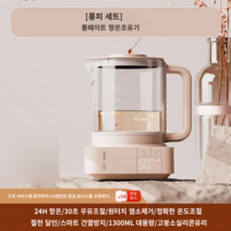 온도조절 전기 포트 분유 유리 보온, 1.3L 베이지