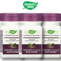 네이쳐스웨이 호팍사 피크노제놀 50mg 타블렛 30정 3팩 소나무껍질 피크노제놀-프랑스해안송껍질추출물, 1개, 기본