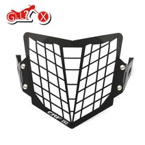 오토바이 액세서리 혼다 CRF250L 2012-2016 알루미늄 헤드 라이트 프로텍터 그릴 커버, 02 Black with logo