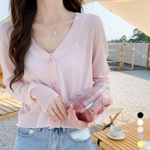 CLL 여성 간절기 부드러운 파스텔칼라 여름 데일리 가디건
