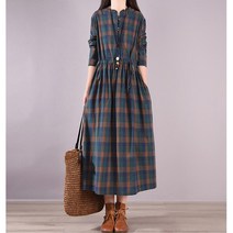 빨강머리앤 체크패턴 가을 간절기 데이트 원피스 깔끔원피스