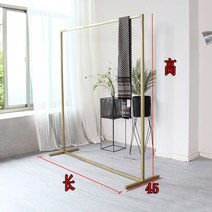 골드행거 가먼트랙 방꾸미기 바 행거 옷가게행거, 나노 골드 길이 180x45x높이 170