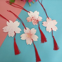 수제결혼식 호다채로운종이라벨 태그 50 개공예 선물장가격DIY천 바느용품 GT877, 와인컬러프린트벚꽃40수+수