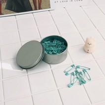 사각 원형 DIY 소분 보관 틴케이스 철제 케이스 M, 원형M