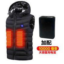 스마트 베스트 후드 남성 코트 패딩 항온 등 USB충전식발열조끼 조끼 패딩조끼 남자조끼 겨울조끼 베스트조끼