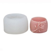 다육 식물 캔들 실리콘 몰드 Diy 매화 장미 꽃 냄비 녹색 화분 다육이 금형 모양 틀 입체 모양틀 아로마 테라피 양초 컵 124A, 1