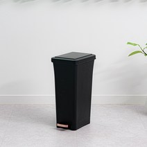 씨에스리빙 시그니처 페달 휴지통 사각 20L, 골드블랙