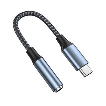 Type-c 회전 3.5mm 모헤드폰 오디오 중계선 핸드폰 노래 듣기 중계 헤드, BLUE, TYPE-C TO 3.5MM