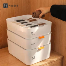 [1+1]백화상점 양말 속옷 수납 정리함 서랍장 칸막이 칸칸이 정리 보관함, [1+1]10칸 (뚜껑 포함)