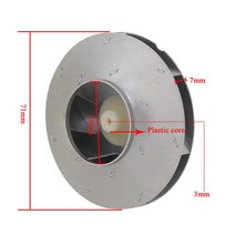 청소기 팬 임펠러 모터 알루미늄 플라스틱 임펠러 팬 블레이드 71mm 62mm for 진공 청소기 부품 진공, 플라스틱 코어