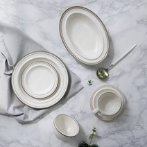 시라쿠스 카페 플레이팅 그릇 빈티지 브런치 디저트 접시, 시라쿠스 메이플 씨리얼볼(찬기6.5in), 코지블루