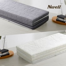 느웰 3단 접이식 순면 토퍼 매트리스 커버 5cm~7.5cm 슈퍼싱글, 3단_7.5cm, 슈퍼싱글(SS), 면커버A