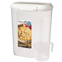 시스테마 베이크 잇 크림 176mm x 132mm x 230mm 뉴질랜드 Sistema Bake It Cream 3.25L 보관용기