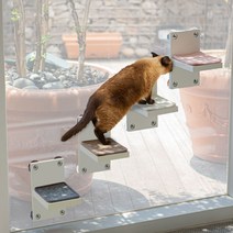 냥단 스텝 고양이 벽부착 캣워크 미니 선반 윈도우 화이트 DO23051, 그레이_23051