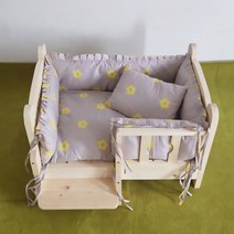 간편조립) 강아지 원목 DIY 계단 침대 반려 동물 고양이 쿠션 반려견 하우스 쇼파 실내 개집 대형, D