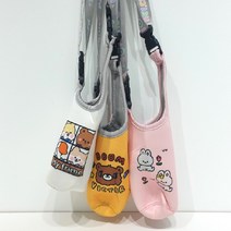 아동용 물병 스트랩 텀블러 물통 보틀 파우치 가방 주머니 커버 놀이방 소풍, 스트랩텀블러백핑크