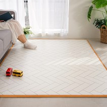 제로벨 말랑 PVC 놀이방매트 울트라특대형 140x400cm 15T 아이방 거실 층간소음매트, 말랑 화이트헤링본