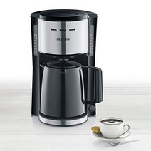 독일 수입 SEVERIN KA 9251 필터 커피 머신 약 1 000W 최대 8컵 회전 필터자동 전원 끄기, 보온병으로, 하나의
