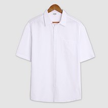 남성용 11컬러 데일리 옥스퍼드 포켓 카라 반팔 셔츠