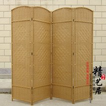 아치형 가벽 경량 셀프 인테리어 이동식 칸막이 가림막 파티션 패션 화면 등나무 병풍 간단한 짚 가정 환경 보호 사무실 호텔 레스토랑 접는 모바일 화면, 20050cm 상하 중공 1 팬