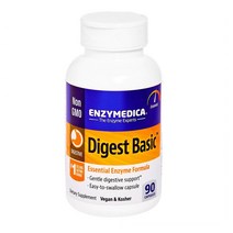 Enzymedica Digest Basic Dietary Supplement 엔자메디카 다이제스트 베이직 90캡슐, 1개, 기본