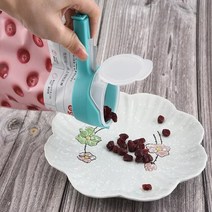 과자 남은 음식 시리얼 습기차단 비닐 봉지 접착기 밀봉 집게 클립, 단품