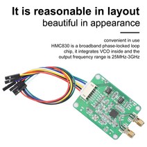 RF 저잡음 신호원 모듈 프로그래밍 가능한 주파수 Hmc830 모듈 넓은 응용 프로그램 25M-3G, 한개옵션0, 한개옵션0