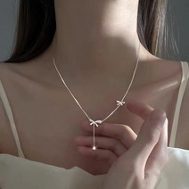 [20종무료증정/14K목걸이}베티아토 더블 리본 팬던트 큐빅 지르콘 드롭 골드 체인 목걸이