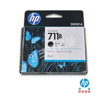 HP (No.711)정품잉크플로터 3WX00A검정(구.CZ129A)/CZ130A파랑/CZ131A빨강/CZ132A노랑/3WX01A검정(대용량) T120/T130/ T520/ T530, 파랑