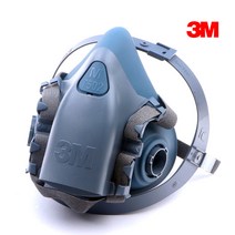 한국쓰리엠 3M7502 실리콘 반면형 고급 방진마스크 방독마스크 면체 마스크 방독면 방진 방독 2097 2091 필터용 페인트 제조 화학 산업 현장 용접 도장 주조 실리콘마스크, 1개