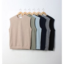 남자 겨울 데일리 라운드 니트 조끼 6컬러