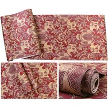 골드벽지 수입 금박 벽지 인도 동남아시아 스타일 코끼리 열대 우림 레트로 그린 골드 타이 벽 종이 침실 배경 홈 장식, 5.BS3266-4 - 5.3㎡