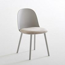 가구앤하우스 베베 DIY 인테리어 플라스틱 디자인 업소용 예쁜 카페 식당 대기실 식탁 테이블 방석 의자 (5colours), 베베 사출의자(그레이)