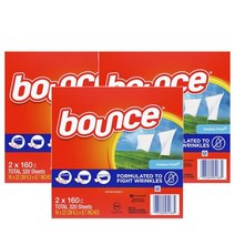 바운스 건조기시트 아웃도어 프레쉬 320장 Bounce Dryer Sheets Outdoor Fresh, 3팩