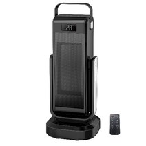 포그니 가정용 사무실 원룸 PTC 히터 온풍기 리모컨, 포그니 온풍기 블랙