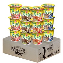 [메리박스] 컵라면 4종세트 오뚜기 컵누들 혼합맛 12개(매콤한맛3+우동맛3+로제맛3+짜장맛3), 1세트