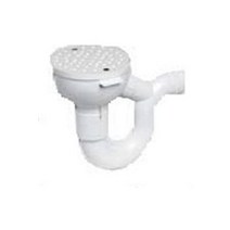 Oatey P-트랩 및 청소가 가능한 5 1cm(2인치) PVC 바닥 배수구