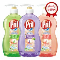헨켈 [퍼실 300ml 증정] 주방세제 프릴 맑은 식초 750ml 3개, 리치