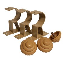 커튼 브라켓 커텐 커튼 봉걸이 35MM 3P 택1, 브라운, 1개